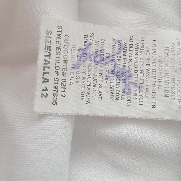 White Lace Cocktail Dress Sz 12 - Picture 8 of 8